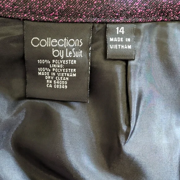 Le Suit Purple Blazer and Skirt Set - Picture 10 of 10